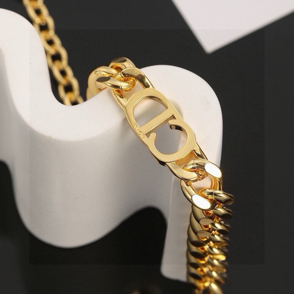 gold letter Bracelet for women - alternate angle view 2