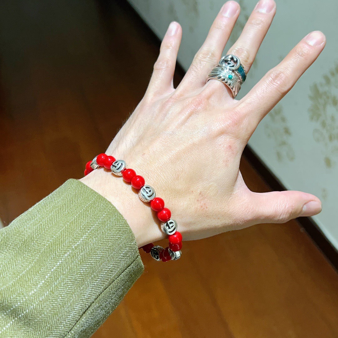 antique crystal Bracelet for men - alternate angle view 3