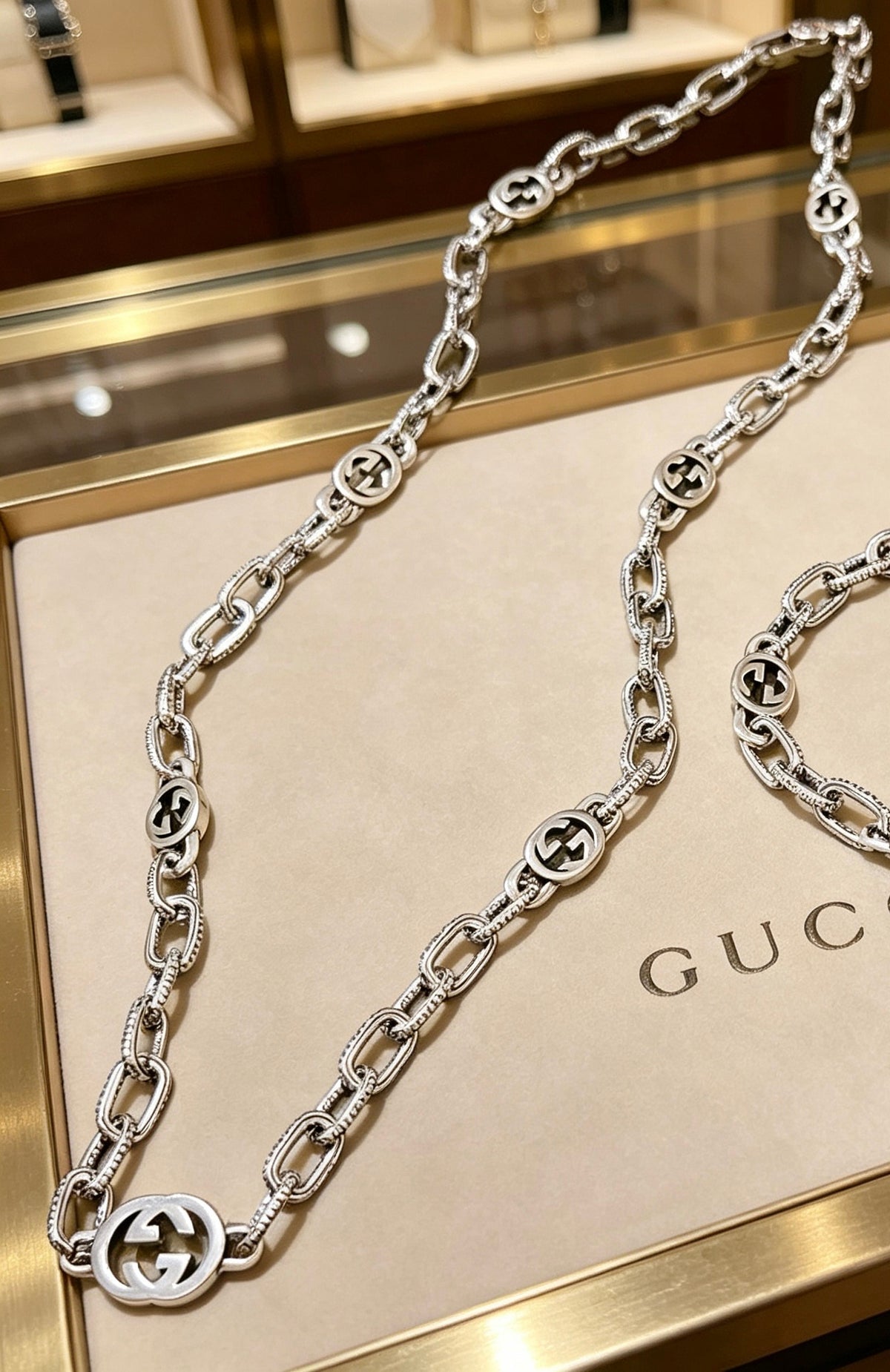antique chain Necklace for women - product detail view