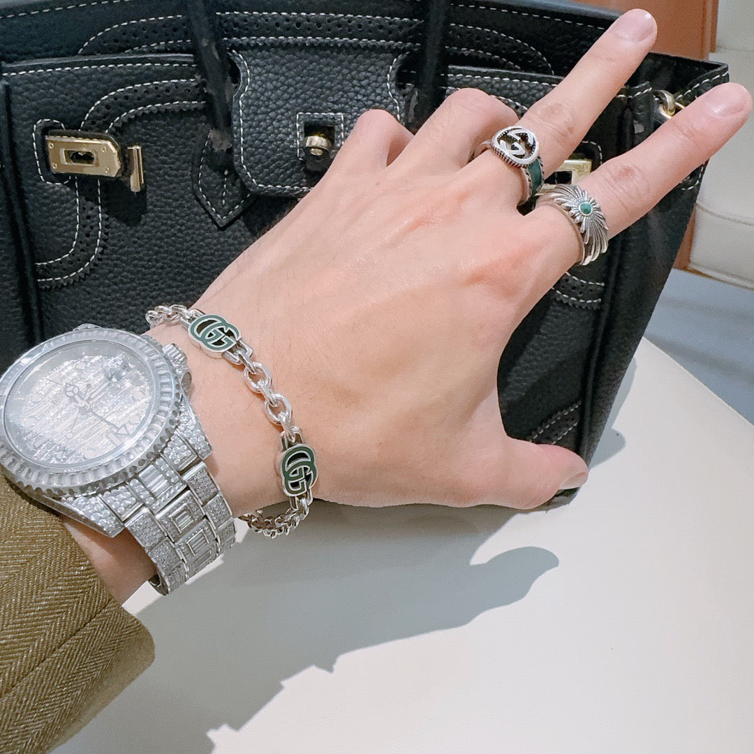 beige luxury Bracelet for men - alternate angle view 6