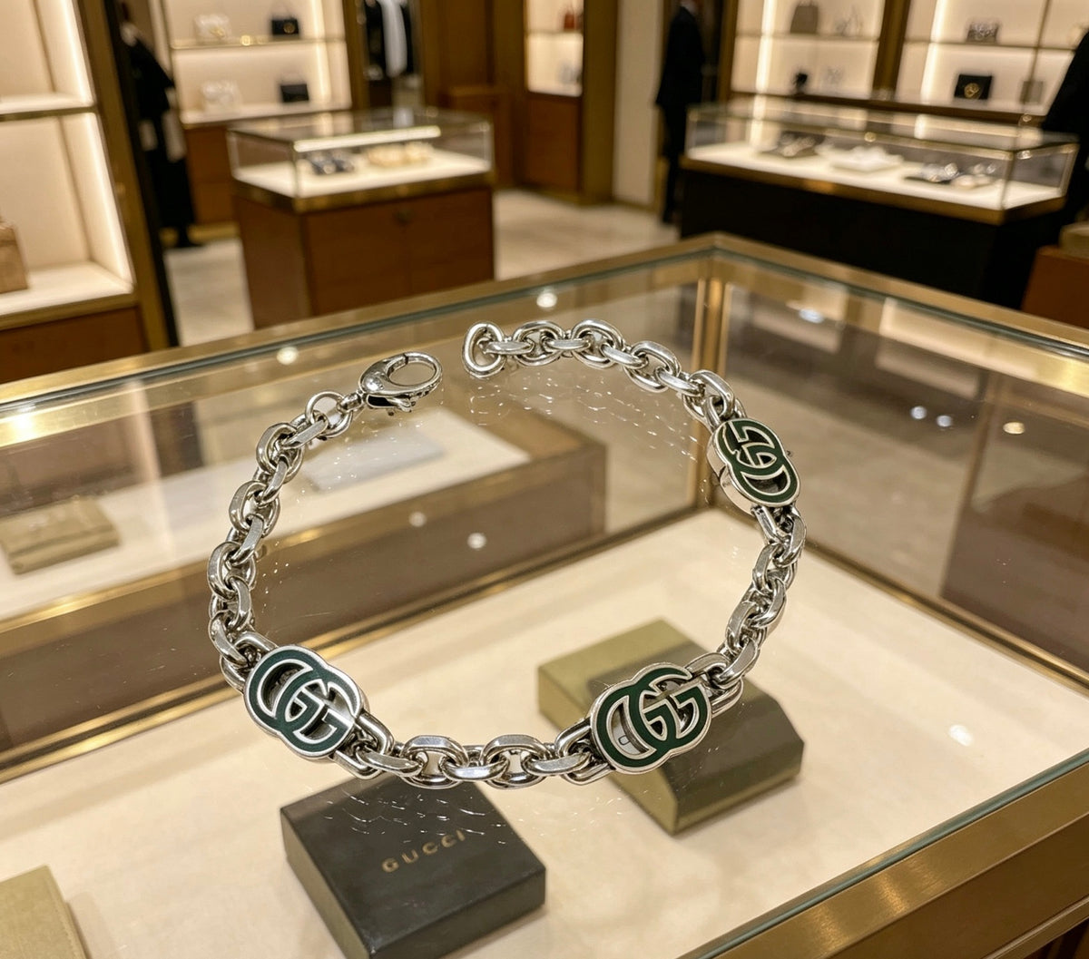 beige luxury Bracelet for men - alternate angle view 2