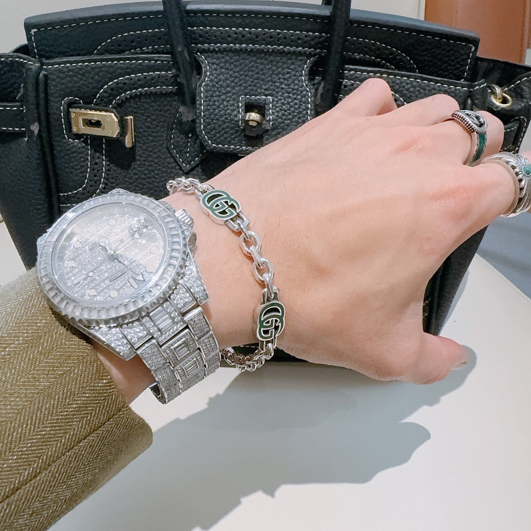 beige luxury Bracelet for men - alternate angle view 9