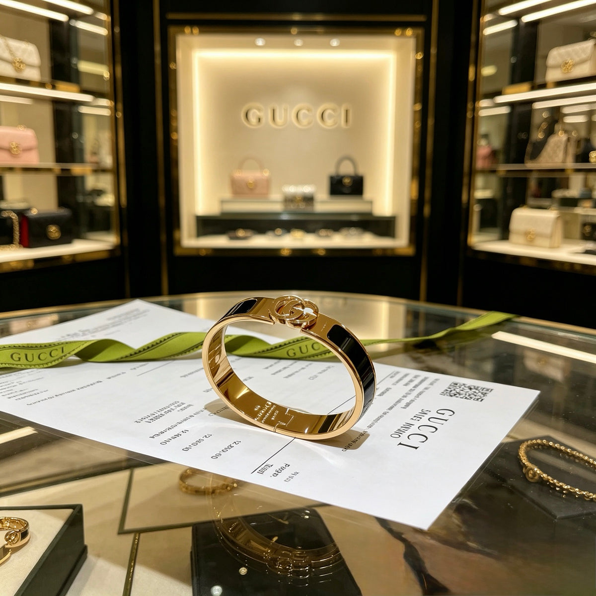 gold double g Bangle for women - alternate angle view 4
