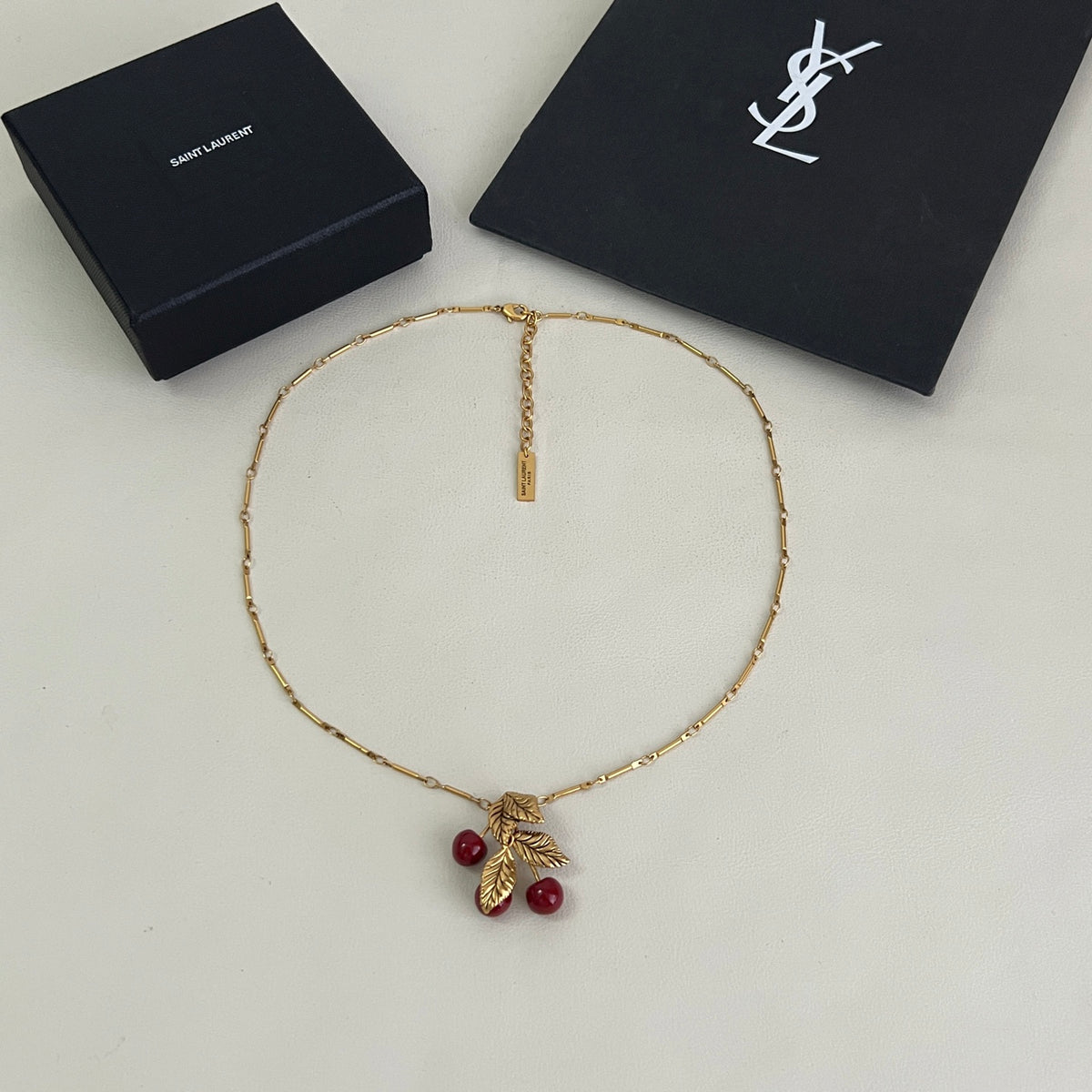 gold brass elegant Necklace for women - alternate angle view 5