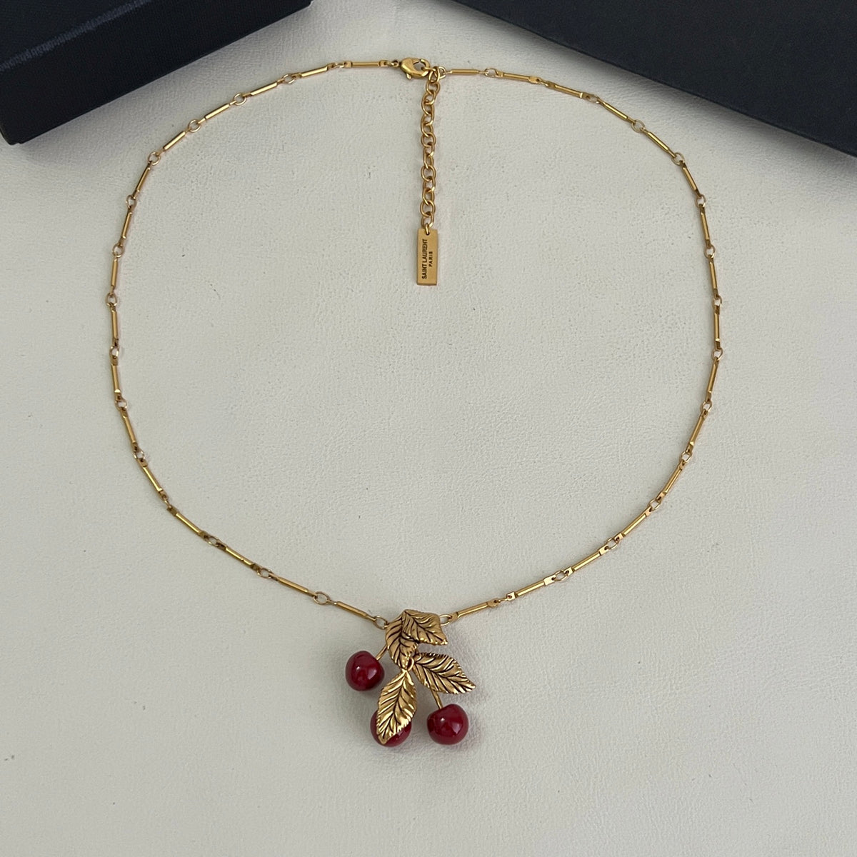 gold brass elegant Necklace for women - alternate angle view 8