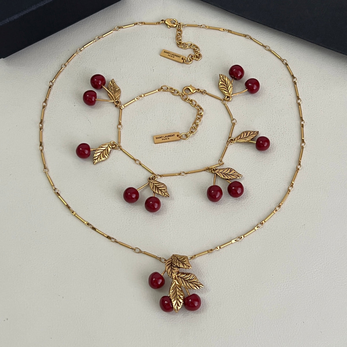 gold brass elegant Necklace for women - alternate angle view 7