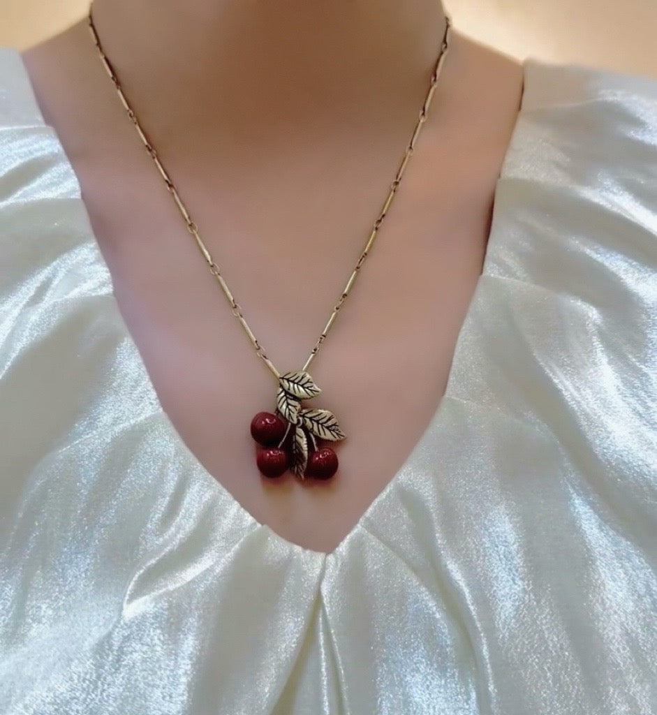 gold brass elegant Necklace for women - alternate angle view 3