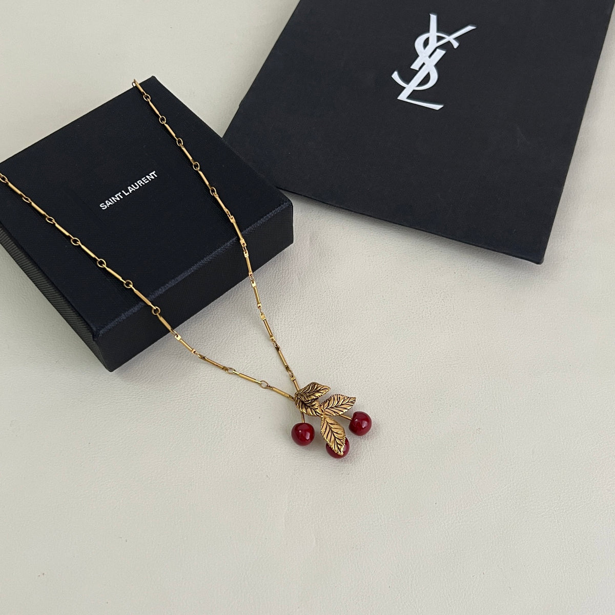 gold brass elegant Necklace for women - alternate angle view 4