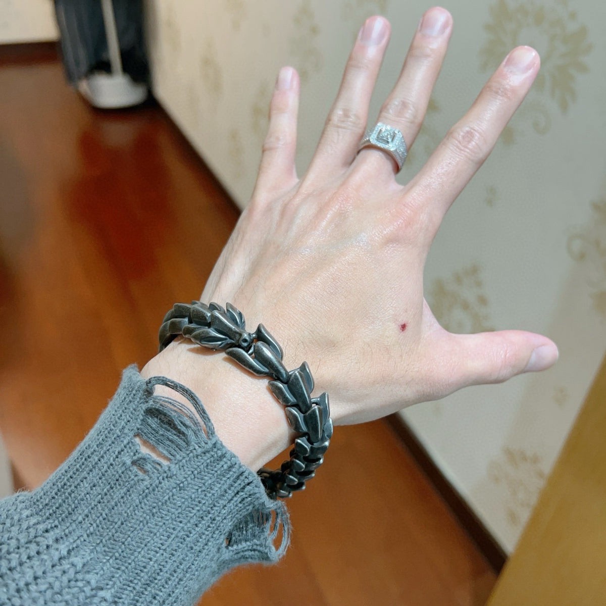 antique vintage Bracelet for men - alternate angle view 3