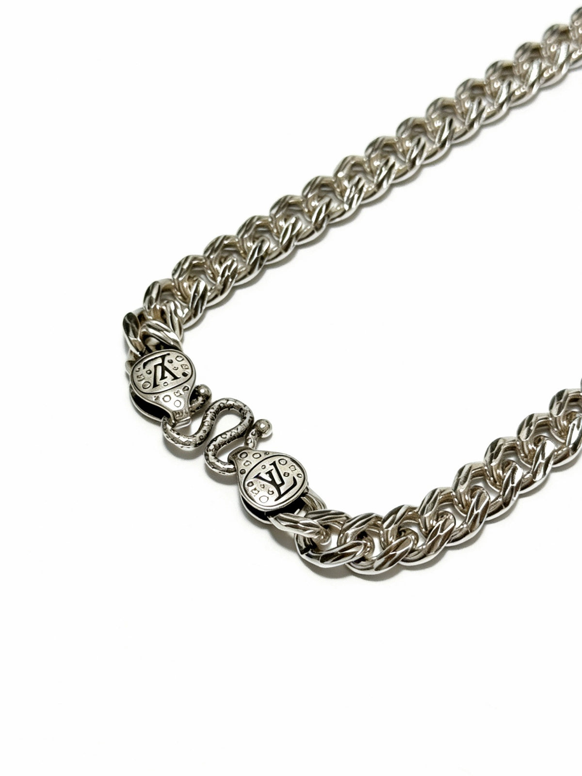 antique chain Necklace for men - alternate angle view 2