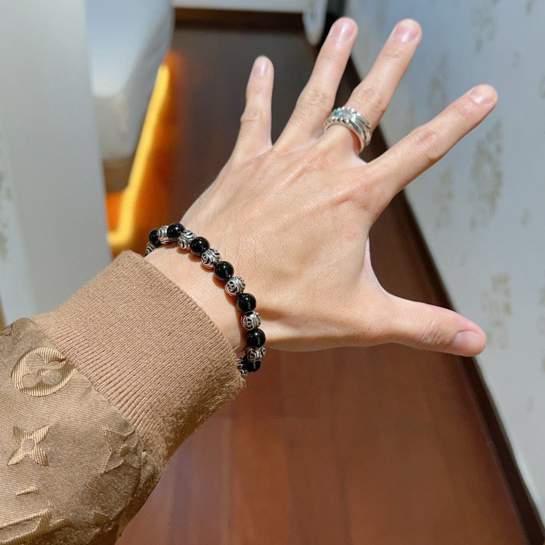 antique crystal Bracelet for men - alternate angle view 3