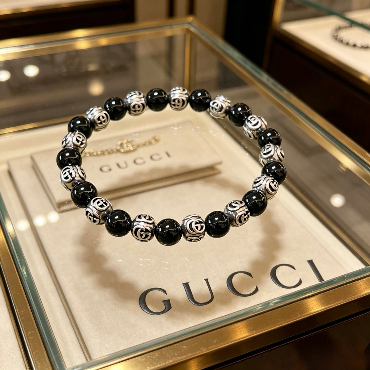 antique crystal Bracelet for men - product detail view