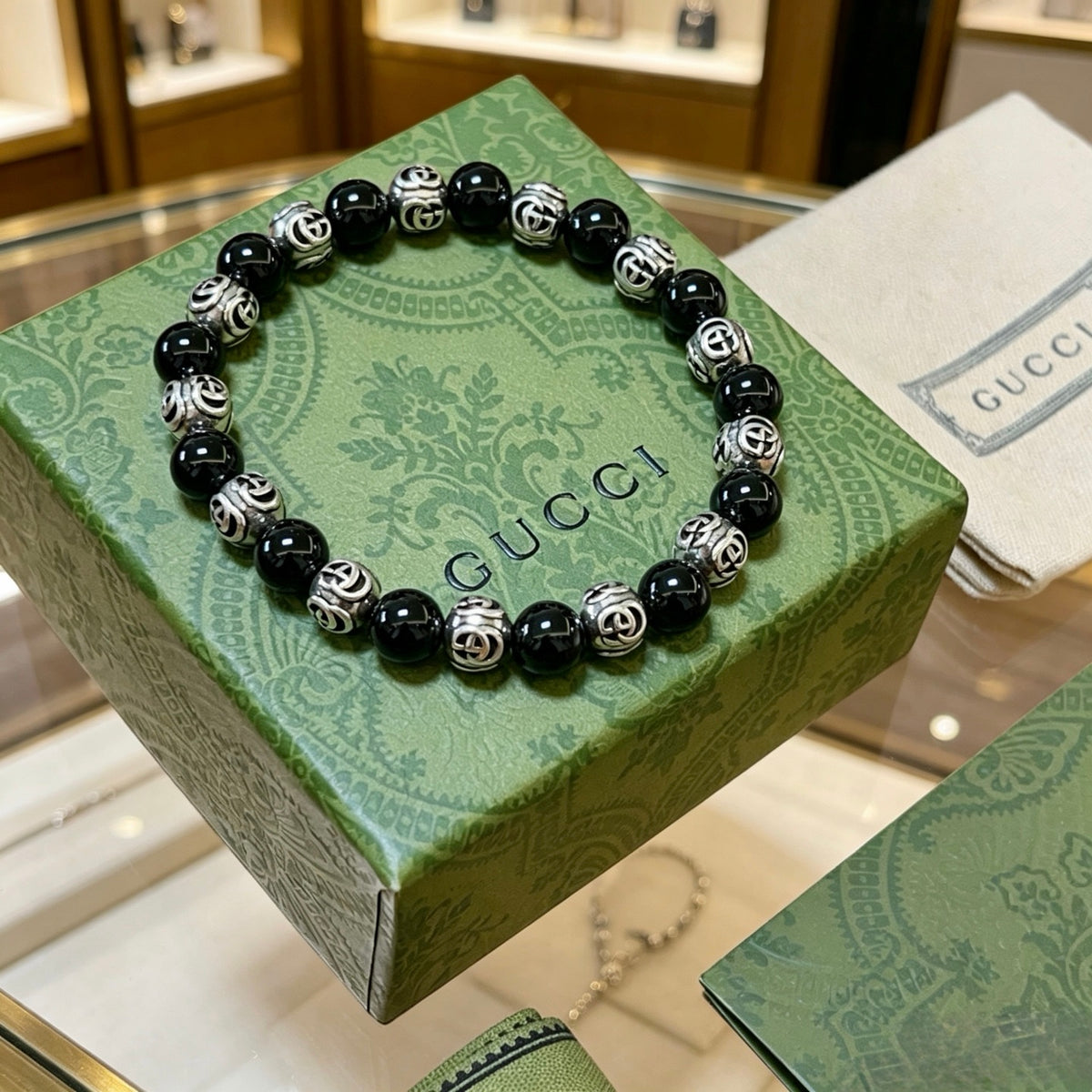 antique crystal Bracelet for men - alternate angle view 8