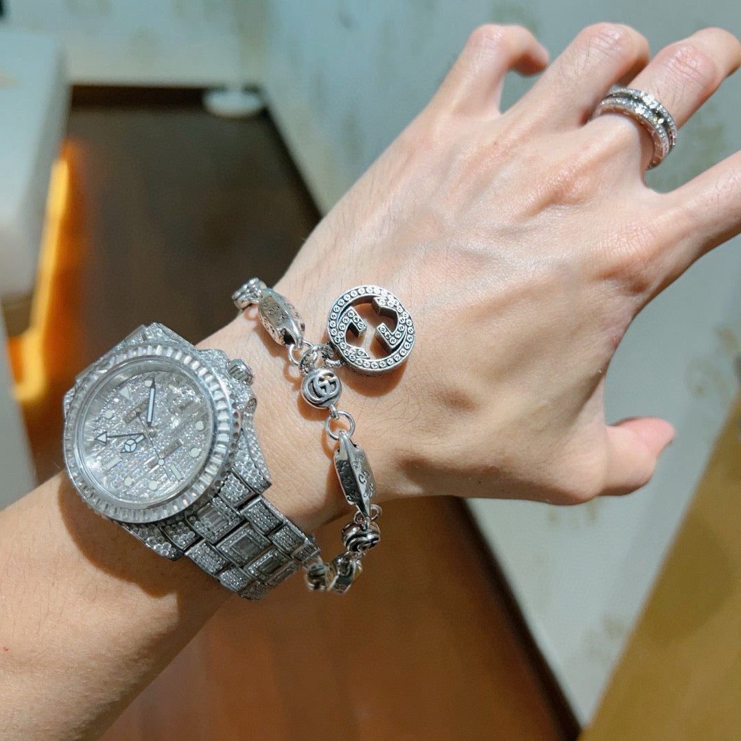 beige delicate Bracelet for men - alternate angle view 6