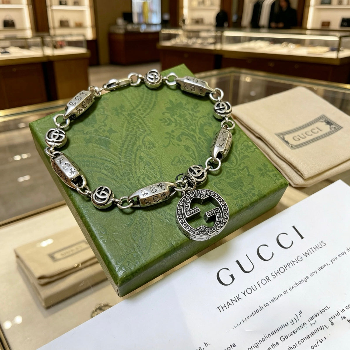 beige delicate Bracelet for men - alternate angle view 3