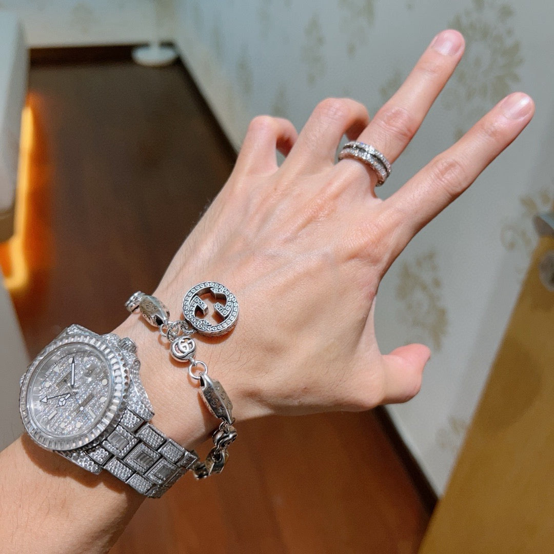 beige delicate Bracelet for men - alternate angle view 5
