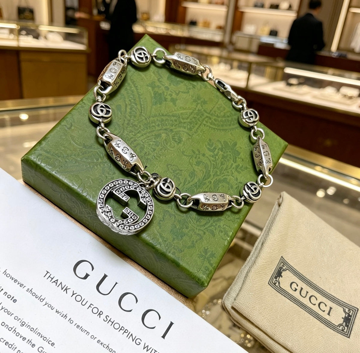 beige delicate Bracelet for men - alternate angle view 7