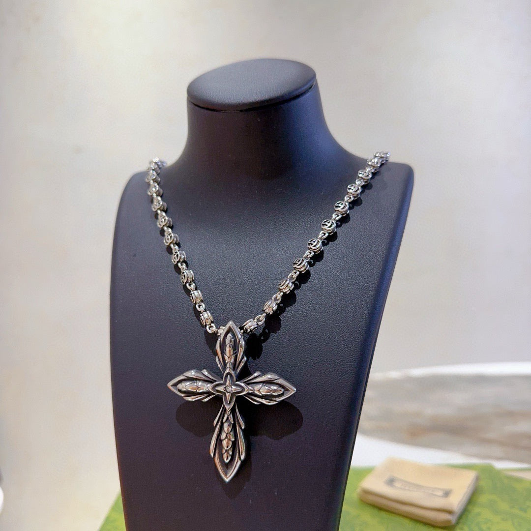 antique double g Necklace for women - alternate angle view 9
