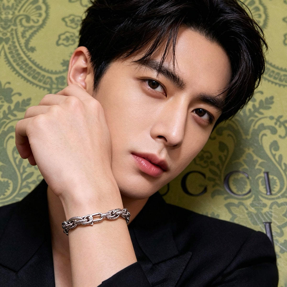 beige luxury Bracelet for men - alternate angle view 6