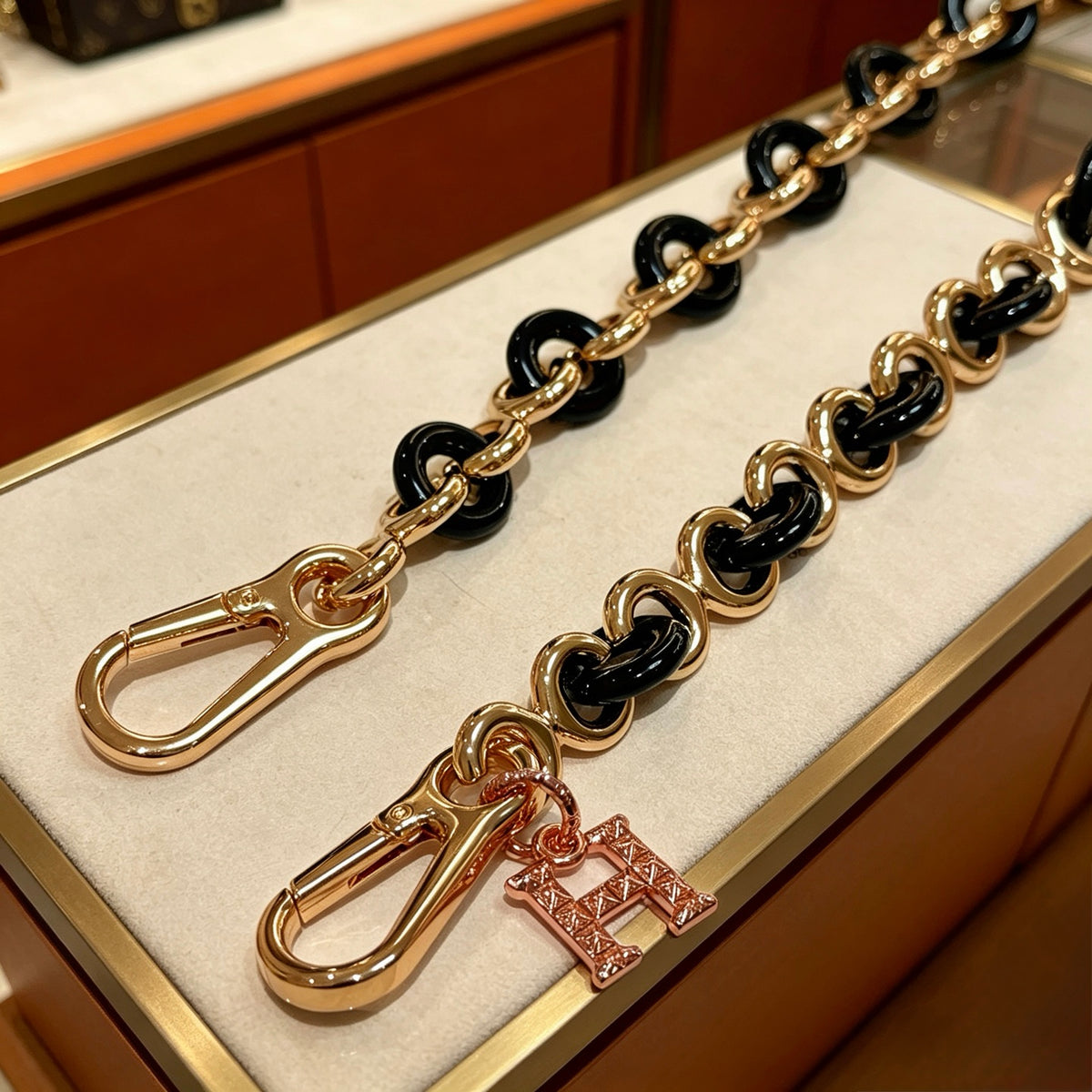 gold key Keychain for men - alternate angle view 2