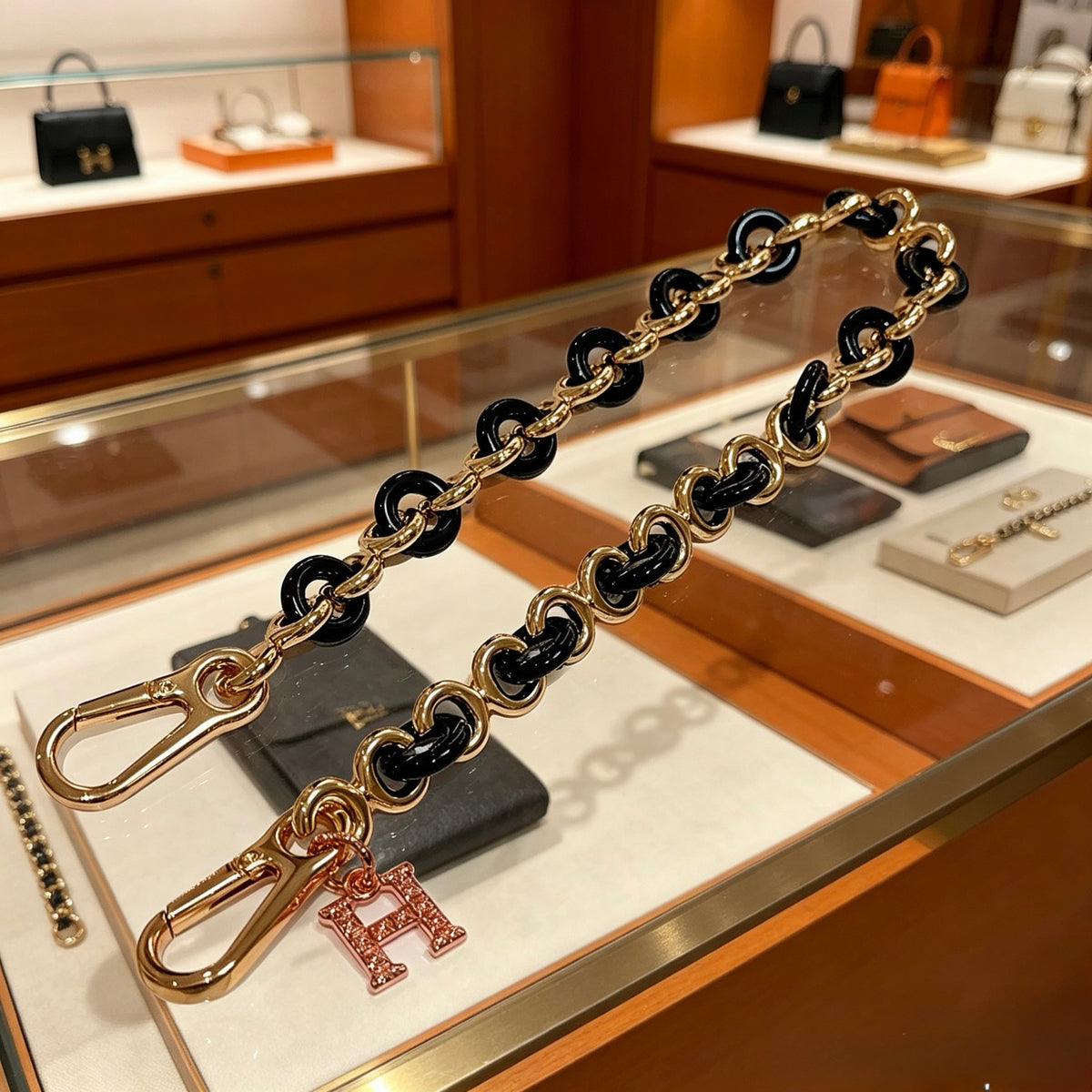 gold key Keychain for men - alternate angle view 5