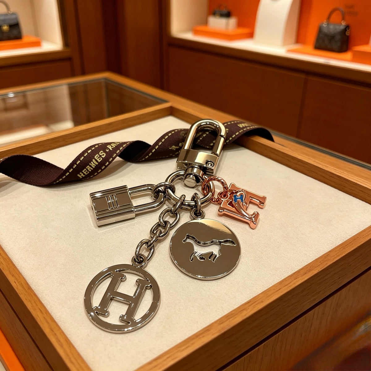 gold key Keychain for men - product detail view