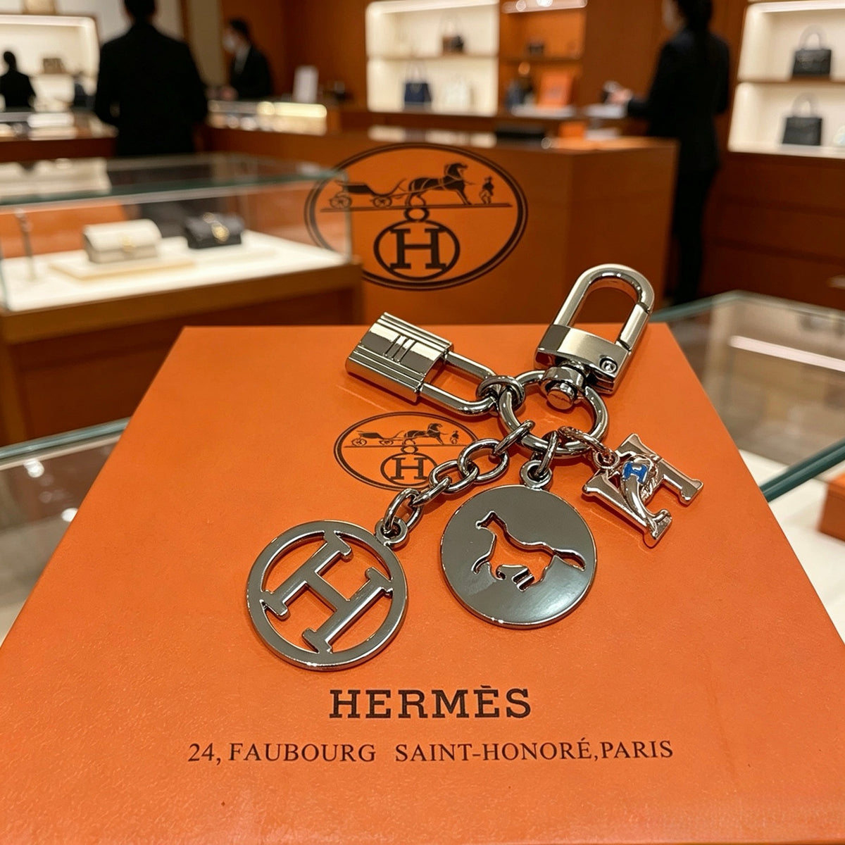 gold key Keychain for men - alternate angle view 2