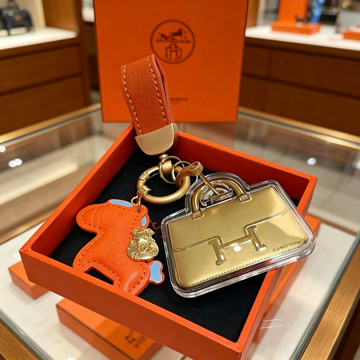 gold key Keychain for men - product detail view