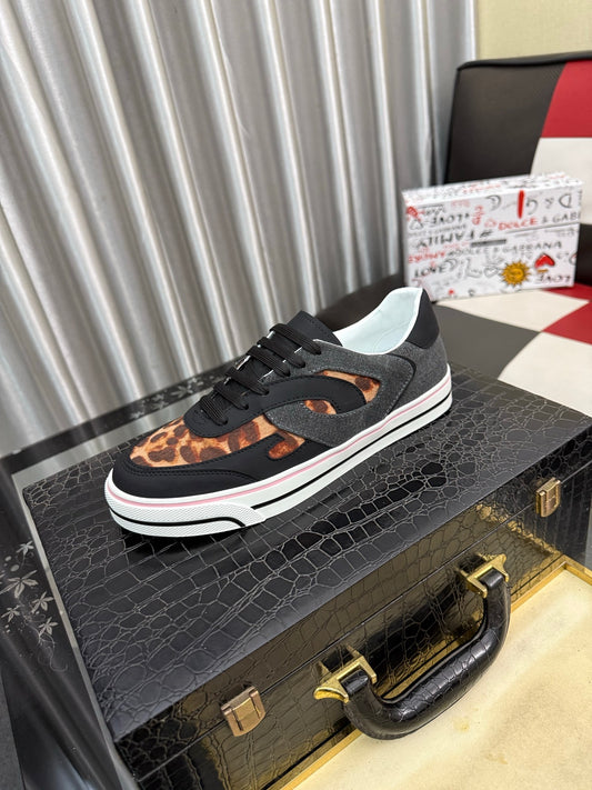 Dolce & Gabbana DG Silk Calfskin & Nubuck Casual Sneakers