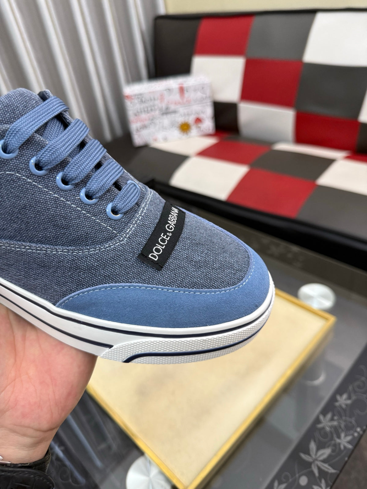 Dolce & Gabbana DG Silk Calfskin & Nubuck Casual Sneakers