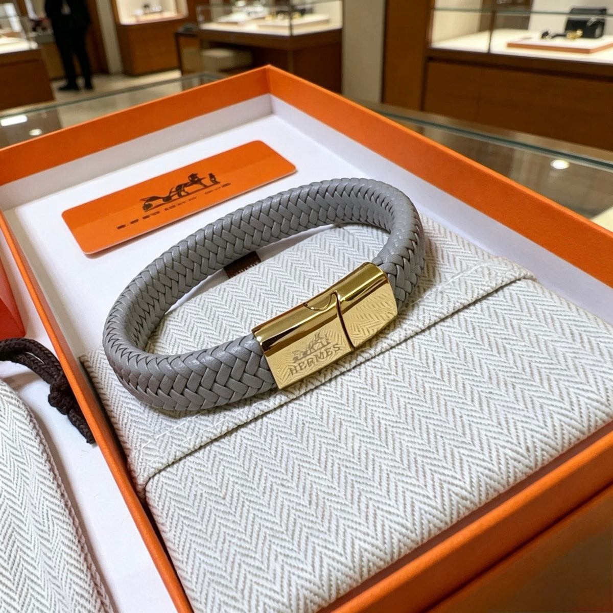 gold genuine leather trendy Bracelet for women - alternate angle view 6