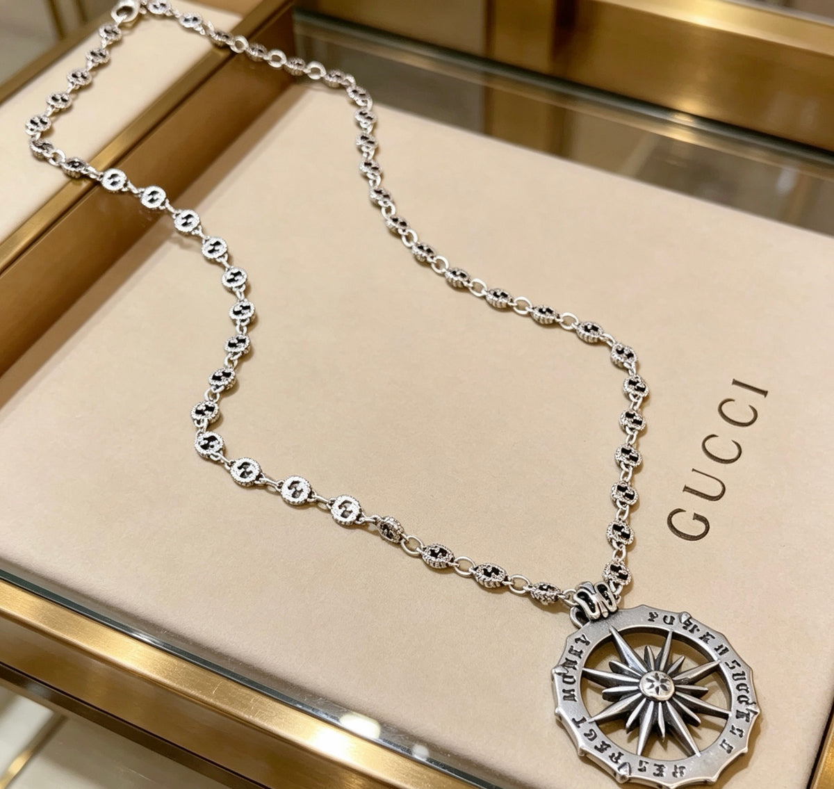antique chain Necklace for women - product detail view