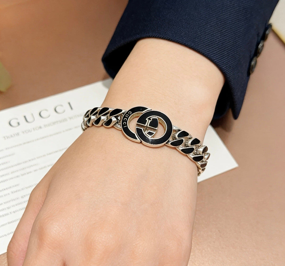 enamel delicate Bracelet for men - product detail view