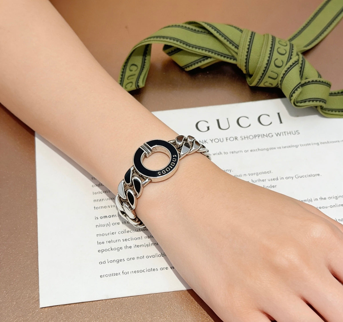 enamel delicate Bracelet for men - alternate angle view 3