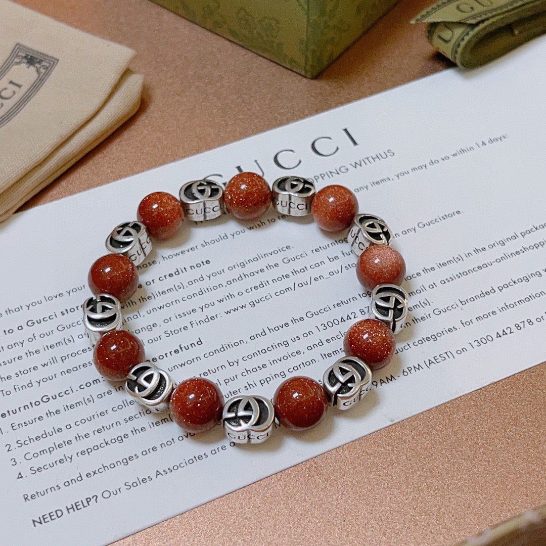 antique stone Bracelet for men - alternate angle view 7