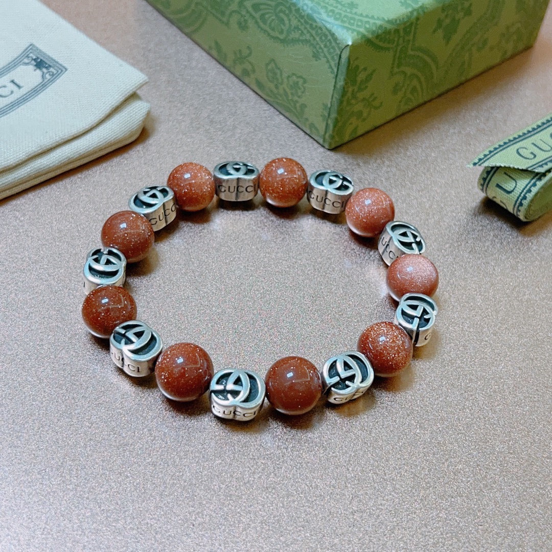 antique stone Bracelet for men - alternate angle view 5