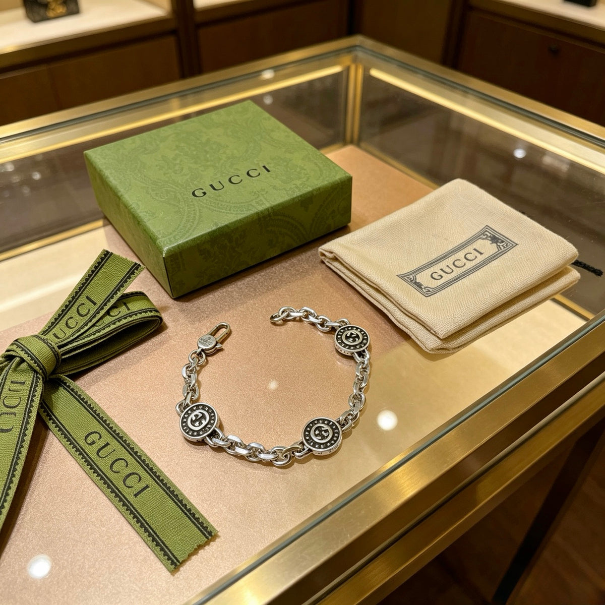beige delicate Bracelet for men - product detail view