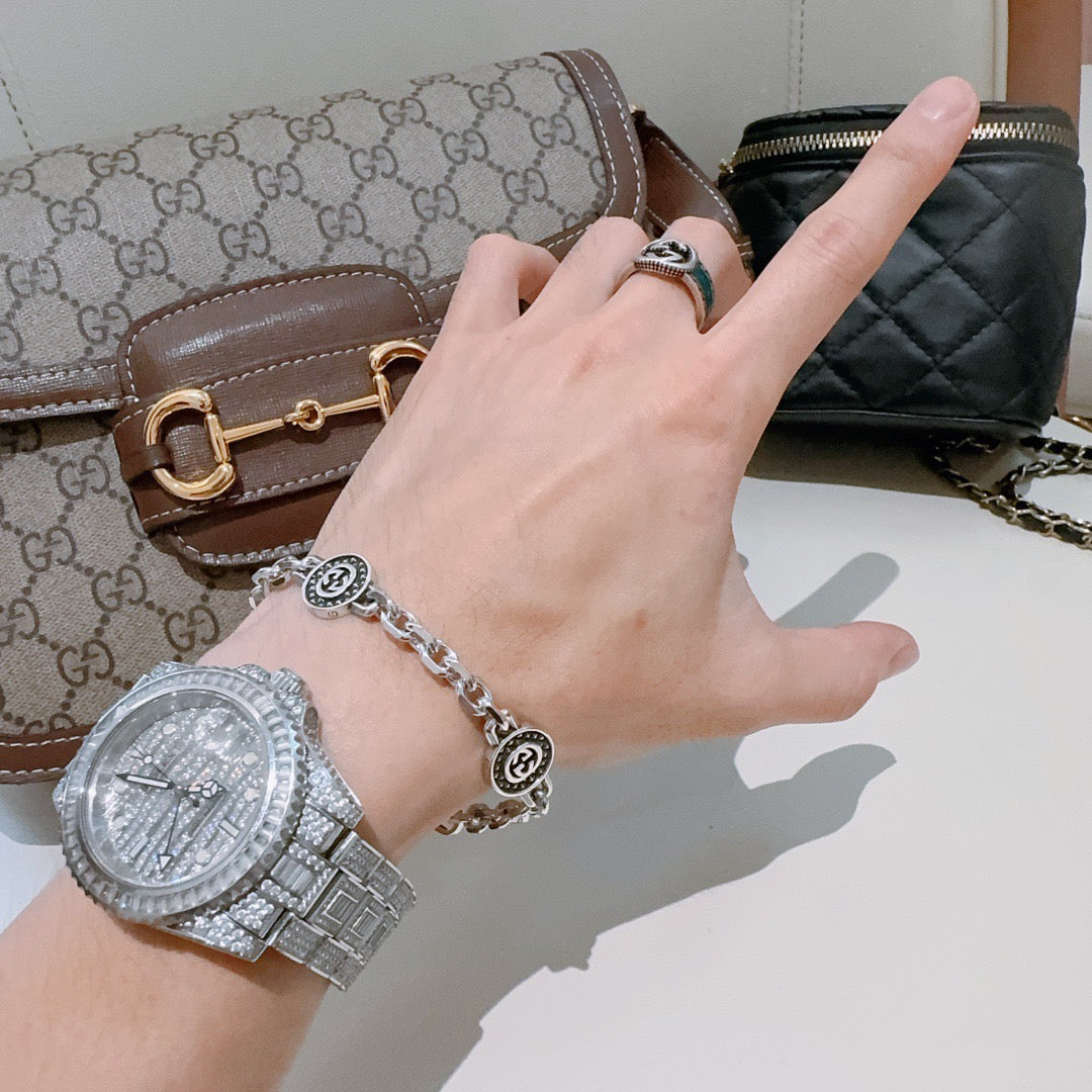 beige delicate Bracelet for men - alternate angle view 7