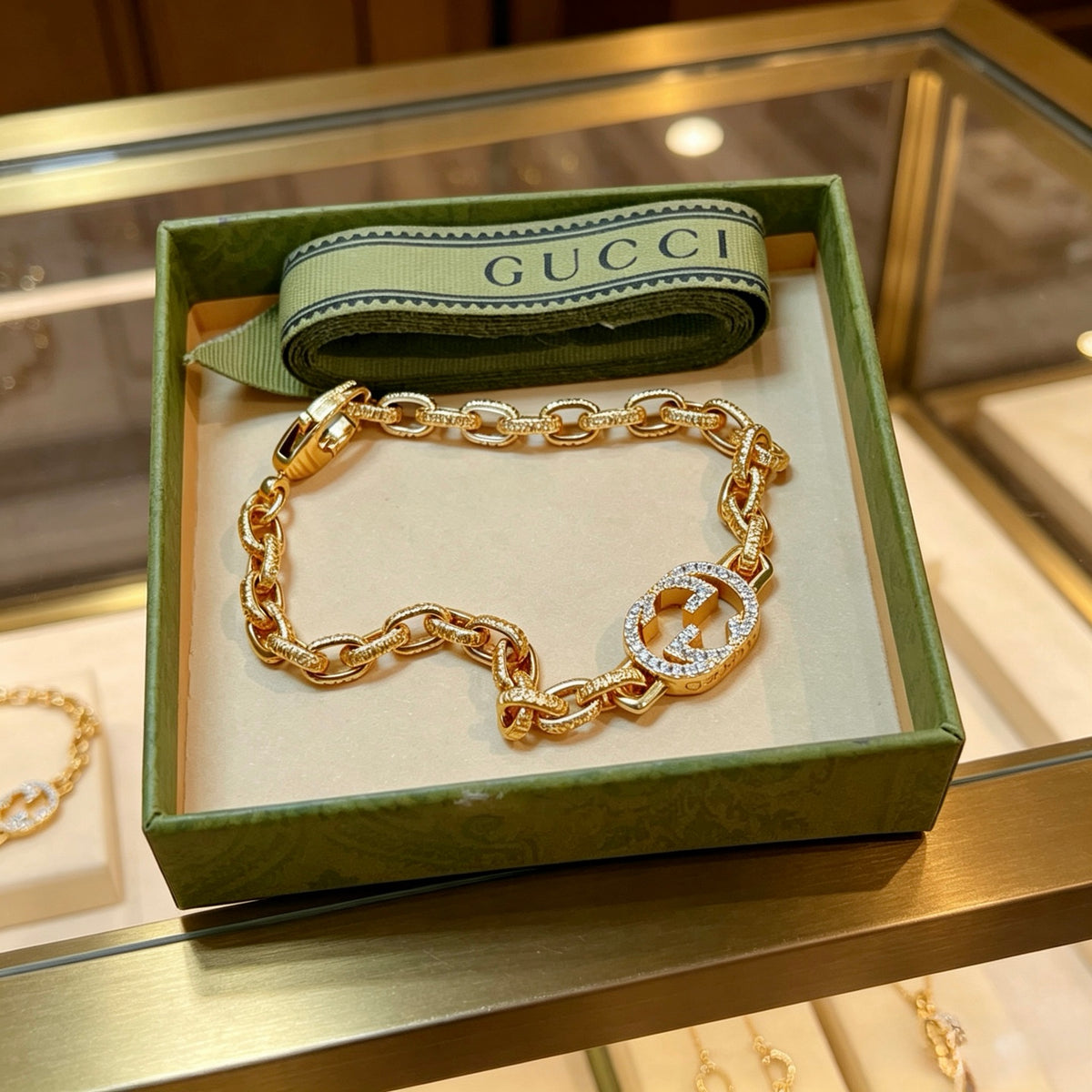 gold delicate Bracelet for men - alternate angle view 5