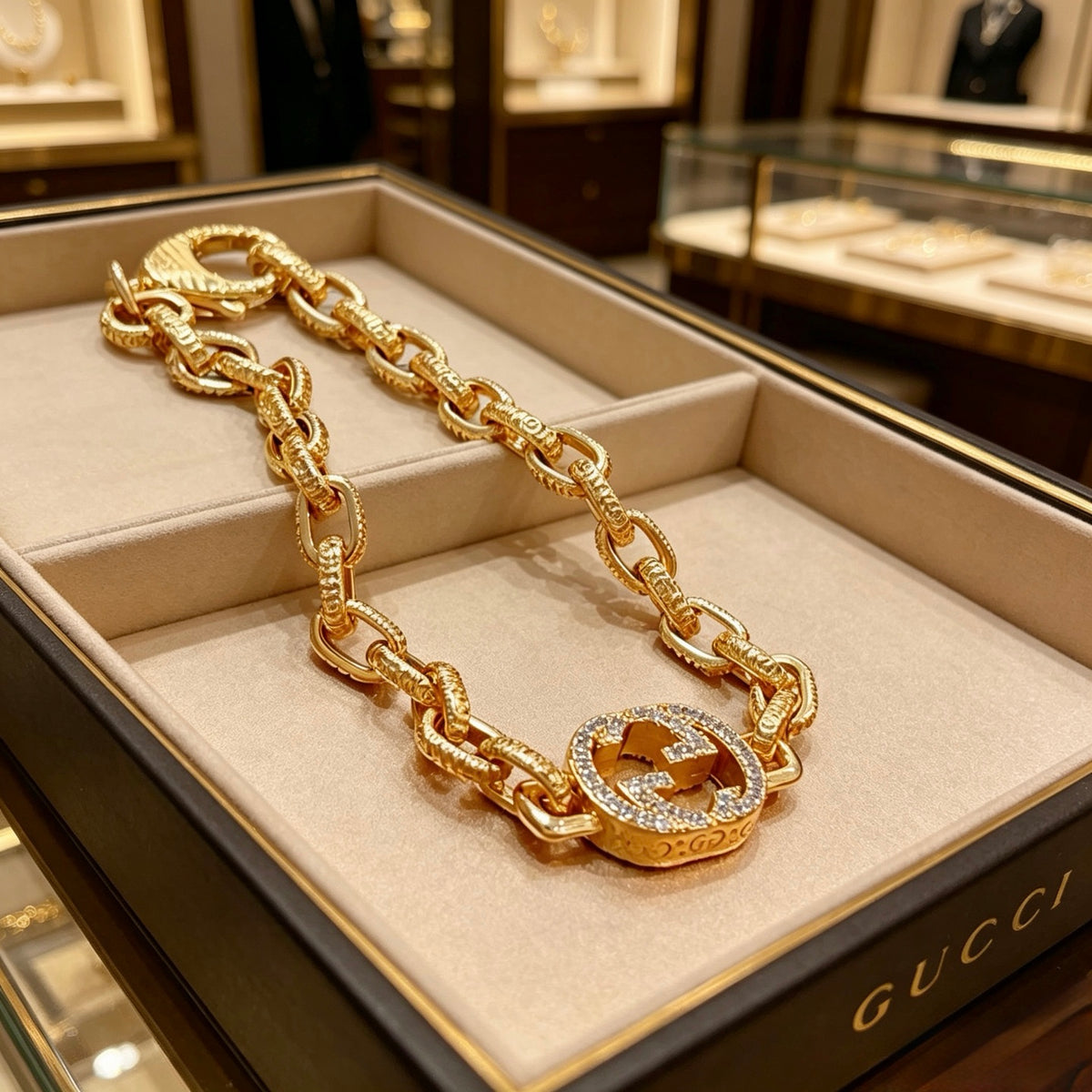 gold delicate Bracelet for men - alternate angle view 2