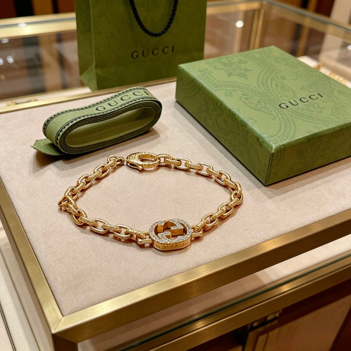 gold delicate Bracelet for men - alternate angle view 7