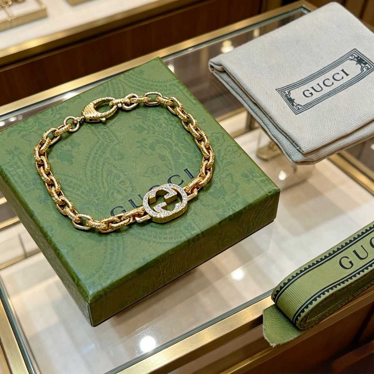 gold delicate Bracelet for men - alternate angle view 6