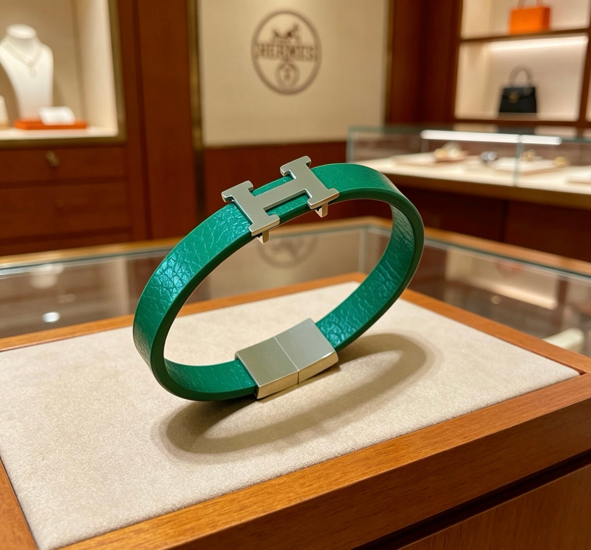 antique leather Bracelet for men - product detail view