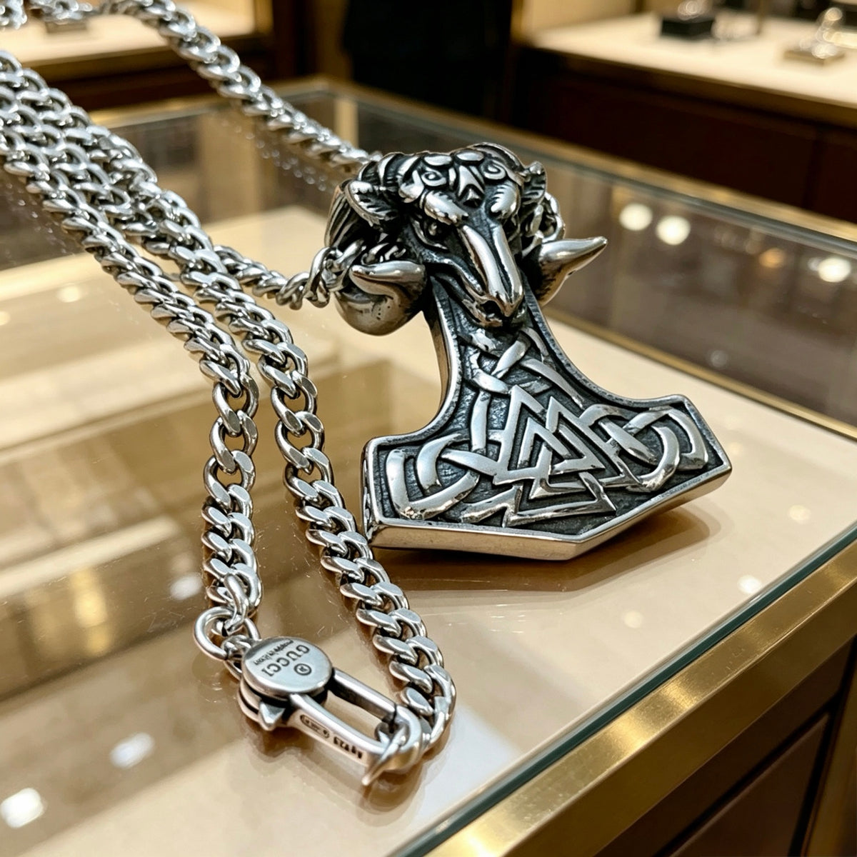 antique double g Necklace for women - alternate angle view 7