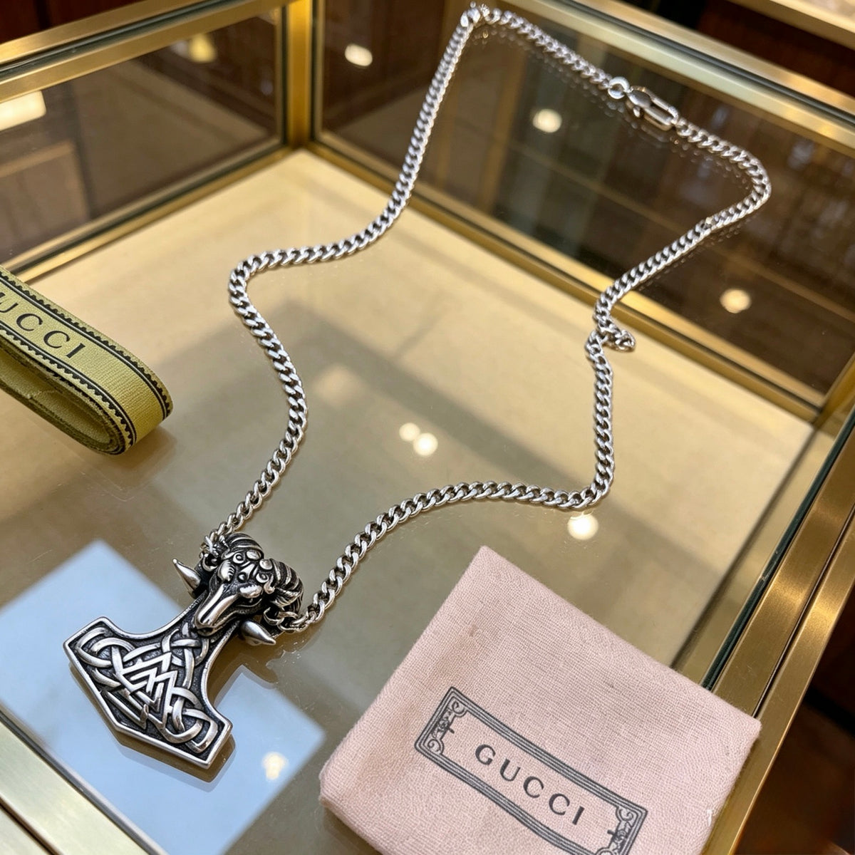 antique double g Necklace for women - alternate angle view 10
