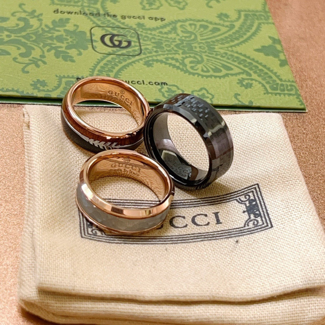 gold double g Ring for men - alternate angle view 4