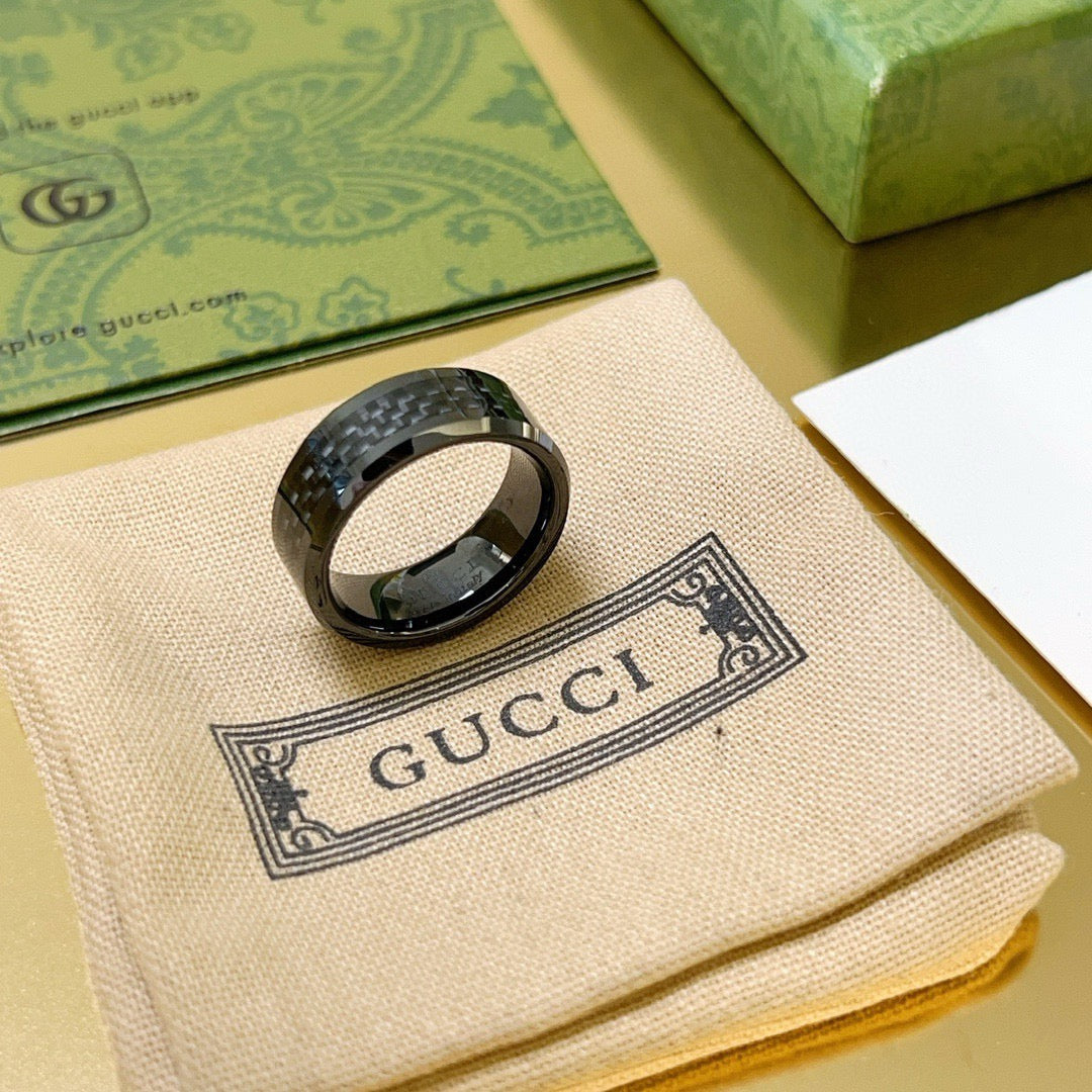gold double g Ring for men - product detail view