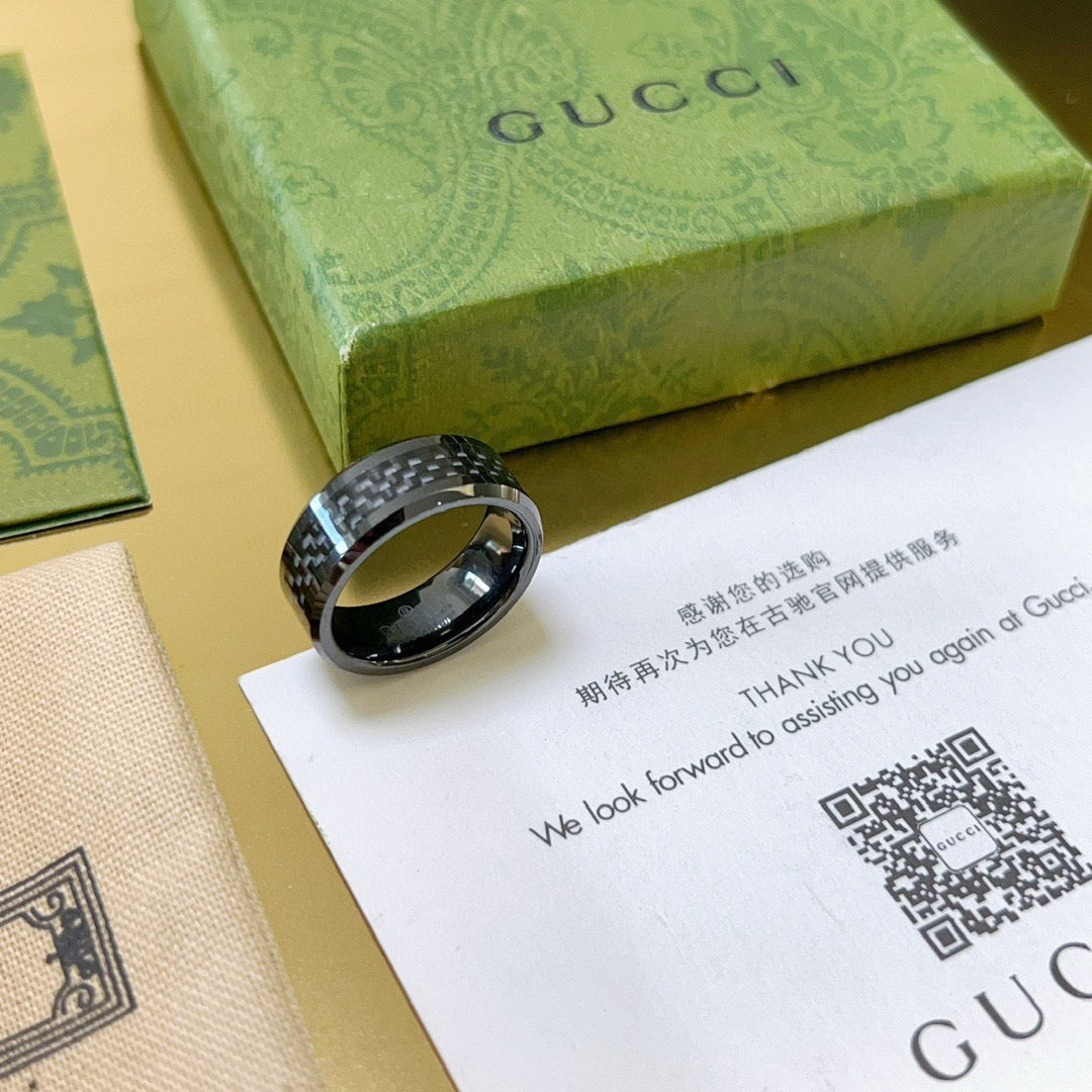 gold double g Ring for men - alternate angle view 8