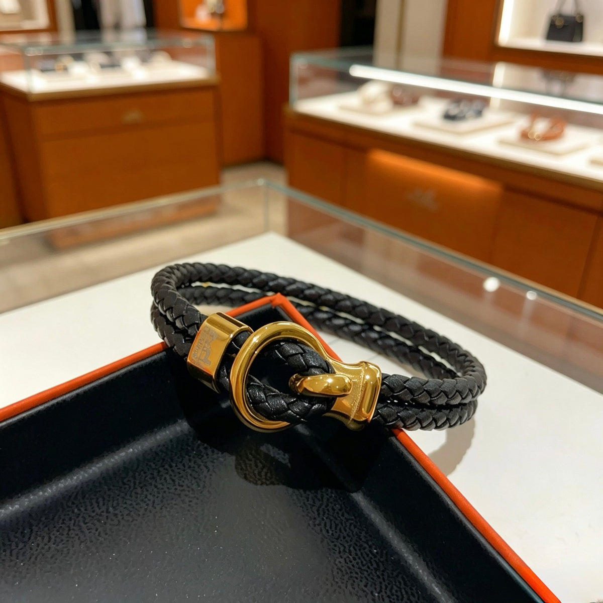 antique leather Bracelet for women - alternate angle view 2