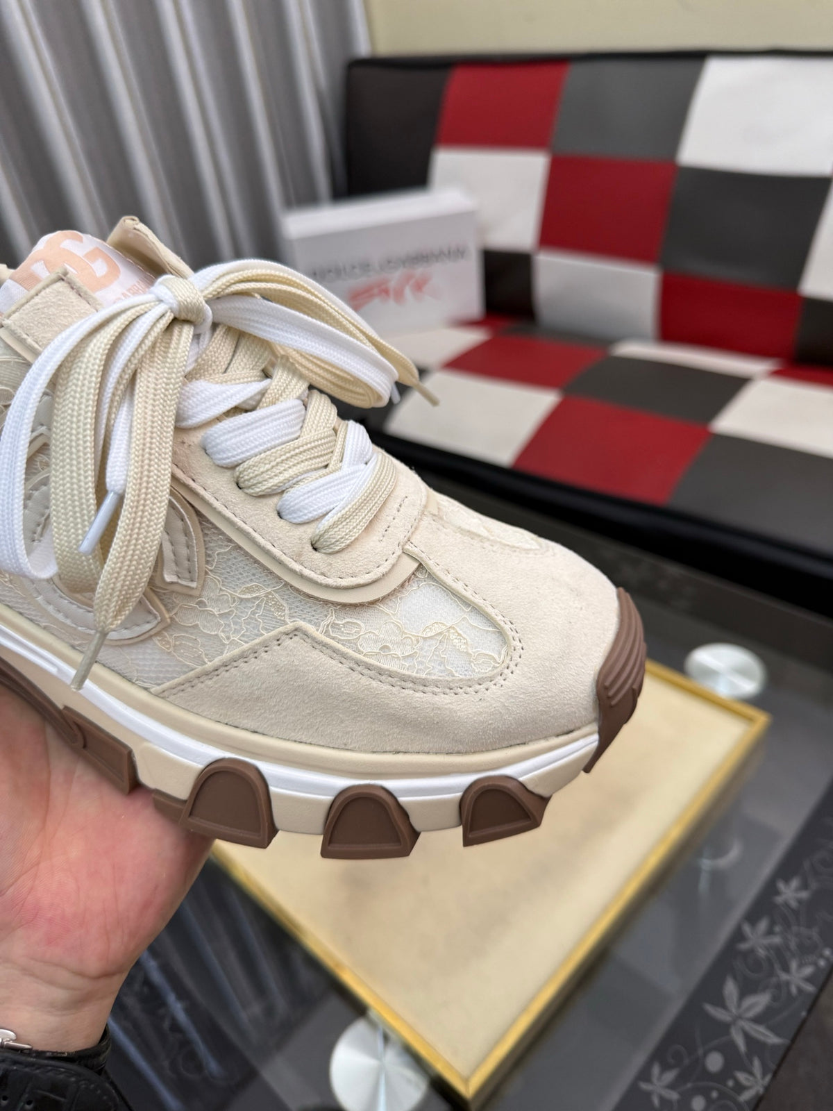 Dolce & Gabbana DG Silk Calfskin & Nubuck Casual Sneakers